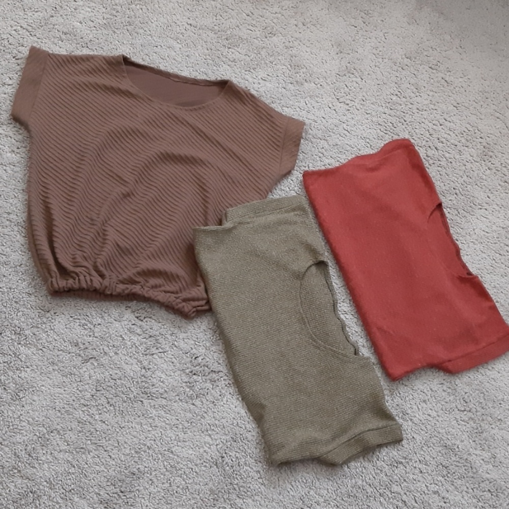 Knitted Blouse Casual Batwing Short Sleevez